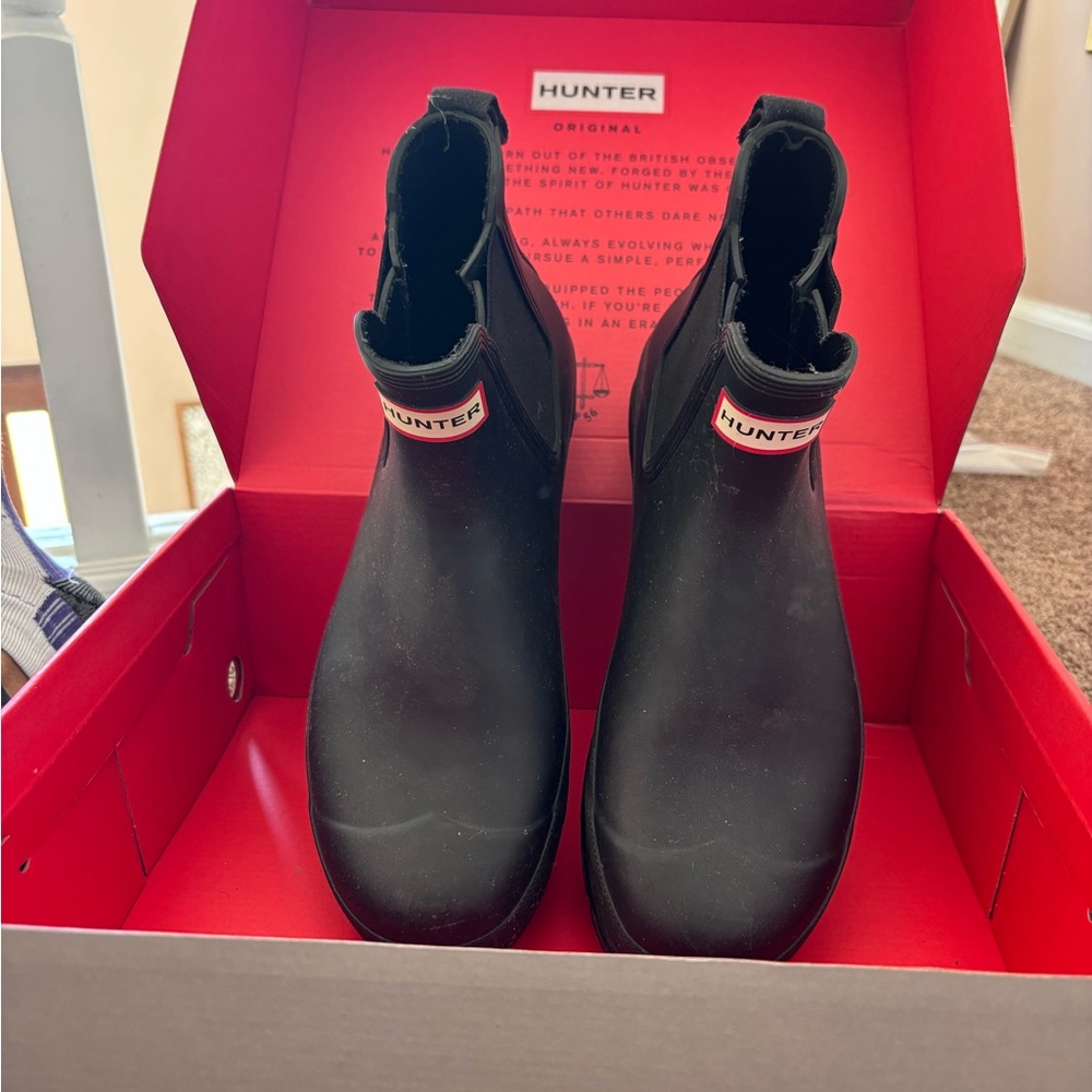 Hunter Classic Black Short Boots